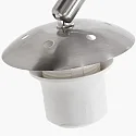 Steinhauer floor lamp SPARKLED LIGHT cylindrical, with switch, with shade, with plug, adjustable E27 IP20, steel brushed 