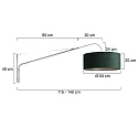 wall luminaire ELEGANT CLASSY with switch, with shade, with strain relief, with plug, adjustable E27 IP20
