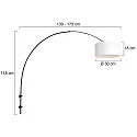 Steinhauer wall luminaire SPARKLED LIGHT cylindrical, with shade, adjustable E27 IP20, black matt 
