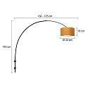 wall luminaire SPARKLED LIGHT cylindrical, with switch, with shade, with plug, adjustable E27 IP20