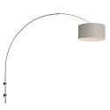 Steinhauer wall luminaire SPARKLED LIGHT cylindrical, with shade, adjustable E27 IP20, steel brushed 