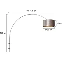 Steinhauer wall luminaire SPARKLED LIGHT cylindrical, with shade, adjustable E27 IP20, steel brushed 