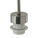 Steinhauer pendant luminaire SPARKLED LIGHT cylindrical, with shade E27 IP20, steel brushed dimmable
