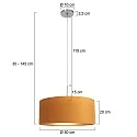 pendant luminaire SPARKLED LIGHT cylindrical, with shade E27 IP20