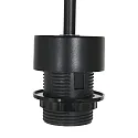 Steinhauer pendant luminaire SPARKLED LIGHT cylindrical, with shade E27 IP20, black matt dimmable