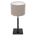 Steinhauer table lamp STANG up, short, with switch, with shade, with plug E27 IP20, black matt dimmable