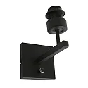 wall luminaire STANG up, cylindrical, with shade E27 IP20, black matt dimmable