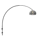 Steinhauer wall luminaire SPARKLED LIGHT half round, with shade, adjustable E27 IP20, black matt 