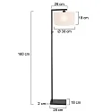 Steinhauer wall luminaire STANG with shade, with LED spot E27 IP20, black matt 