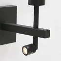 wall luminaire STANG with shade, with LED spot E27 IP20, black matt 