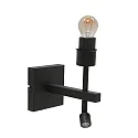 wall luminaire STANG with shade, with LED spot E27 IP20, black matt 