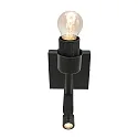 wall luminaire STANG with shade, with LED spot E27 IP20, black matt 