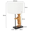 anne light & home table lamp ANIMAUX - SURICATE up, with switch, with shade, with plug E27 IP20, black matt 