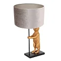 anne light & home table lamp ANIMAUX - SURICATE up, with switch, with shade, with plug E27 IP20, black matt 