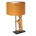 anne light & home table lamp ANIMAUX - SURICATE up, with switch, with shade, with plug E27 IP20, black matt 