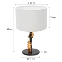 anne light & home table lamp ANIMAUX - OURSES up, with switch, with shade, with plug E27 IP20, black matt 