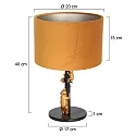 anne light & home table lamp ANIMAUX - OURSES up, with switch, with shade, with plug E27 IP20, black matt 