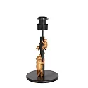 table lamp ANIMAUX - OURSES up, with switch, with shade, with plug E27 IP20, black matt 