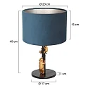 table lamp ANIMAUX - OURSES up, with switch, with shade, with plug E27 IP20, black matt 