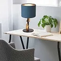 table lamp ANIMAUX - OURSES up, with switch, with shade, with plug E27 IP20, black matt 