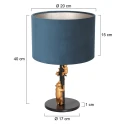 anne light & home table lamp ANIMAUX - OURSES up, with switch, with shade, with plug E27 IP20, black matt 