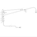 Steinhauer wall luminaire ELEGANT CLASSY with switch, with shade, with strain relief, with plug, adjustable E27 IP20