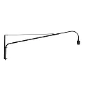 Steinhauer wall luminaire ELEGANT CLASSY with switch, with shade, with strain relief, with plug, adjustable E27 IP20, black matt dimmable