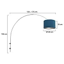 Steinhauer wall luminaire SPARKLED LIGHT cylindrical, with switch, with shade, with plug, adjustable E27 IP20, steel brushed 