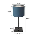 Steinhauer table lamp STANG up, with switch, with shade, with plug E27 IP20, black matt dimmable