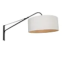 Steinhauer wall luminaire ELEGANT CLASSY with switch, with shade, with strain relief, with plug, adjustable E27 IP20, black matt 