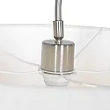 Steinhauer wall luminaire ELEGANT CLASSY with switch, with shade, with strain relief, with plug, adjustable E27 IP20, steel brushed 