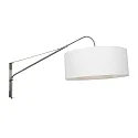 Steinhauer wall luminaire ELEGANT CLASSY with switch, with shade, with strain relief, with plug, adjustable E27 IP20, steel brushed 