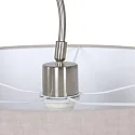 Steinhauer wall luminaire ELEGANT CLASSY with switch, with shade, with strain relief, with plug, adjustable E27 IP20, steel brushed 