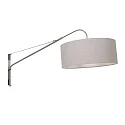 Steinhauer wall luminaire ELEGANT CLASSY with switch, with shade, with strain relief, with plug, adjustable E27 IP20, steel brushed 