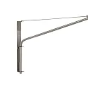 Steinhauer wall luminaire ELEGANT CLASSY with switch, with shade, with strain relief, with plug, adjustable E27 IP20, steel brushed 