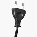 floor lamp SPARKLED LIGHT half round, with switch, with shade, with plug, adjustable E27 IP20, black matt 