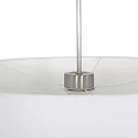 Steinhauer pendant luminaire SPARKLED LIGHT cylindrical, with shade E27 IP20, steel brushed dimmable