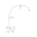 Steinhauer floor lamp SPARKLED LIGHT cylindrical, with switch, with shade, with plug, adjustable E27 IP20, black matt dimmable