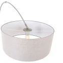Steinhauer floor lamp SPARKLED LIGHT cylindrical, with switch, with shade, with plug, adjustable E27 IP20, steel brushed dimmable