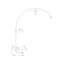 Steinhauer floor lamp SPARKLED LIGHT cylindrical, with switch, with shade, with plug, adjustable E27 IP20, steel brushed dimmable