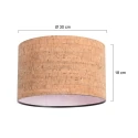 Steinhauer shade K7396FS, cork, black