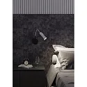 wall luminaire NEO! FLEX HOTEL I (MV) with flex arm, focusable IP20, aluminium, black matt, silver dimmable