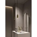 pendant luminaire NEO! SWING (MV) surface-mounted version, focusable IP20, brass, black matt dimmable