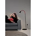 Top Light floor lamp NEO! FLOOR (LV) with flex arm, focusable IP20, red, black matt dimmable