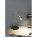 Top Light table lamp NEO! TABLE (LV) with flex arm, focusable IP20, aluminium, black matt, silver dimmable