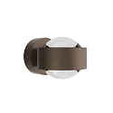 Top Light outdoor wall luminaire PUK MINI WALL OUTDOOR (COB LED) up / down, rigid, without lens IP44, brown, mat dimmable