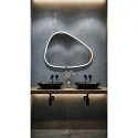 Top Light mirror with lighting FLOW LINE WAVE-1 IP44 / IP20, glossy, silver dimmable