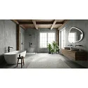 Top Light mirror with lighting FLOW LINE WAVE-1 IP44 / IP20, glossy, silver dimmable