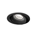 recessed spotlight RONY 1.0 - LED round, multipower, cardanic swivelling, with wire springs IP20, black matt dimmable