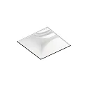 recessed spotlight STRANGE TRIMLESS 1.0 - LED 1 flame, square, flush, cardanic swivelling IP20, mat, traffic white dimmable
